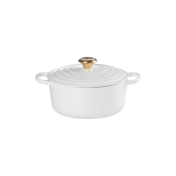 Signature rund gryde &Oslash; 24 cm, white, Le Creuset