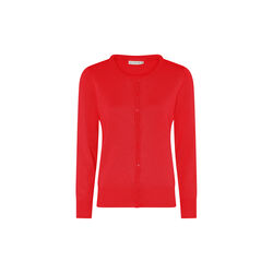Basic Viscose Knit Cardigan, red, Micha