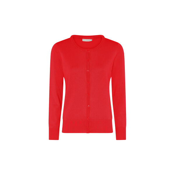 Basic Viscose Knit Cardigan, red, Micha