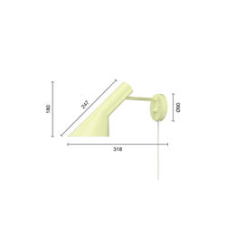AJ v&aelig;glampe, soft lemon, Louis Poulsen