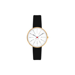 Bankers armb&aring;ndsur, white/gold/black, Arne Jacobsen Watches