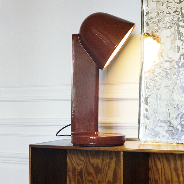 C&eacute;ramique Down bordlampe, rust red, Flos