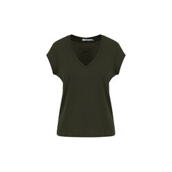 CC Heart Basic V-neck T-shirt, hunter green, Coster Copenhagen