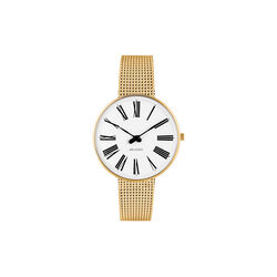 Roman armb&aring;ndsur, white/gold, Arne Jacobsen Watches