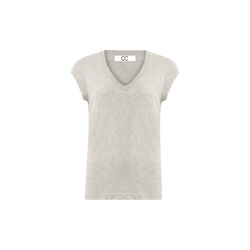 CC Heart Basic V-neck T-shirt, light grey melange, Coster Copenhagen