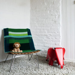 MIKKEL Baby Size Throw, green, R&oslash;ros Tweed