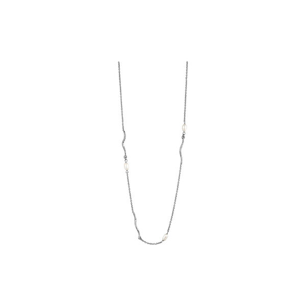 Halsk&aelig;de med perler, s&oslash;lv, Pure by Nat