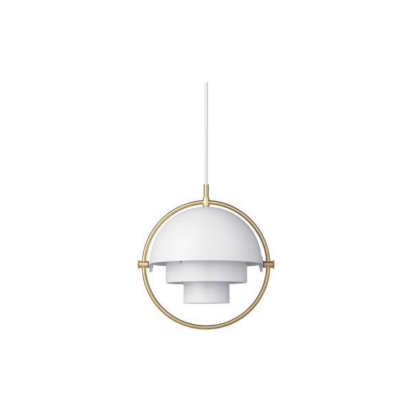 Multi-Lite Pendant, white semi matt/brass, GUBI