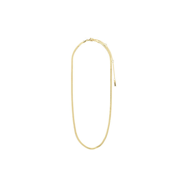 JOANNA Flat Snake Chain Halsk&aelig;de, gold plated, Pilgrim