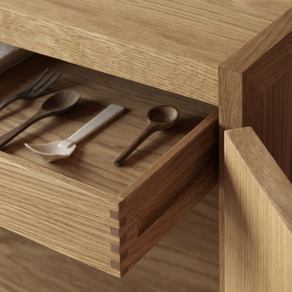 BM0057 sk&aelig;nk, olieret eg, Carl Hansen & S&oslash;n