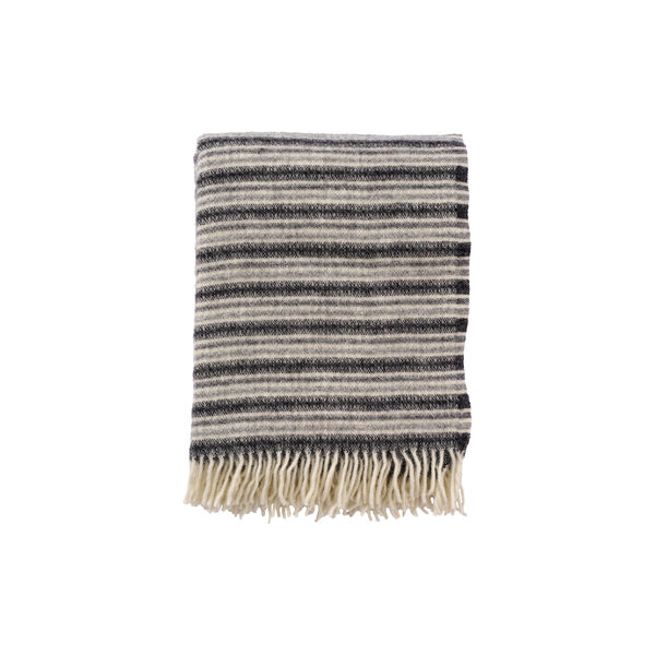 Frida plaid, dark grey, Klippan Yllefabrik