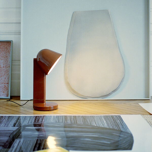 C&eacute;ramique Down bordlampe, rust red, Flos