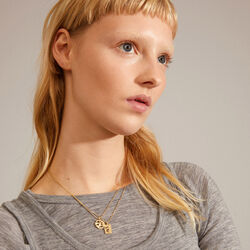 BRENDA recycled halsk&aelig;de 2-i-1 s&aelig;t, guld, Pilgrim