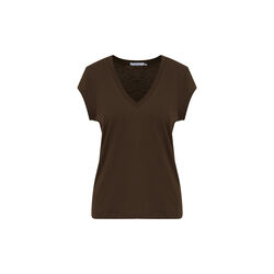 CC Heart Basic V-neck T-shirt, coffee, Coster Copenhagen