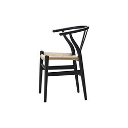 CH24 Y-stolen spisebordsstol, soft black, Carl Hansen & S&oslash;n