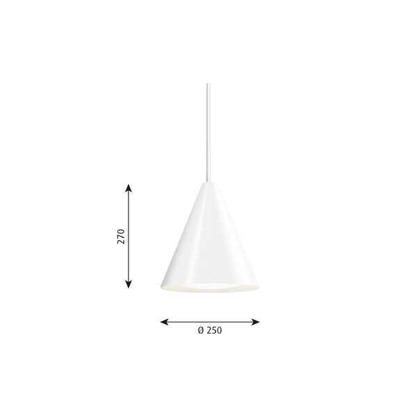 Keglen pendel, white, Louis Poulsen