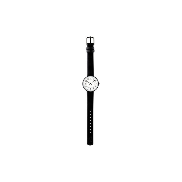Station armb&aring;ndsur, white/black/black, Arne Jacobsen Watches