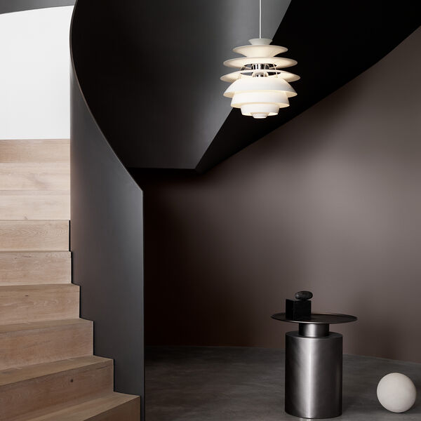 PH Snowball pendel, white/high lustre chrome plated, Louis Poulsen