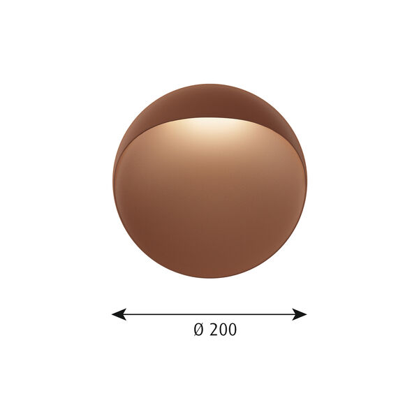 Flindt v&aelig;glampe S, corten, Louis Poulsen