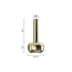 VL 56 pendel, polished brass, Louis Poulsen