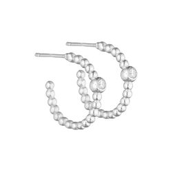 &Oslash;reringe med zirkoner, s&oslash;lv, Pure by Nat