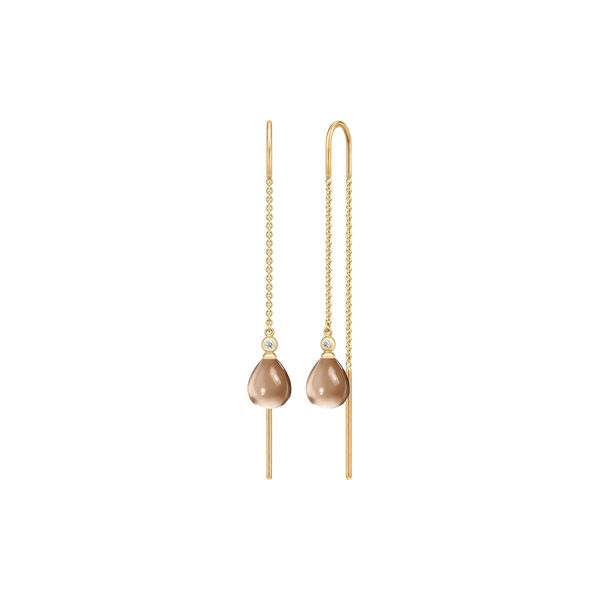Tasha Chain Earrings, gold/hazel, Julie Sandlau