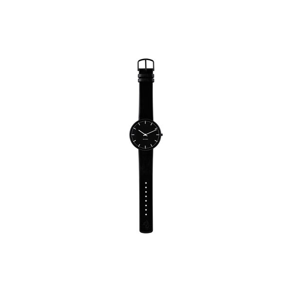 City Hall armb&aring;ndsur, black/black/black, Arne Jacobsen Watches