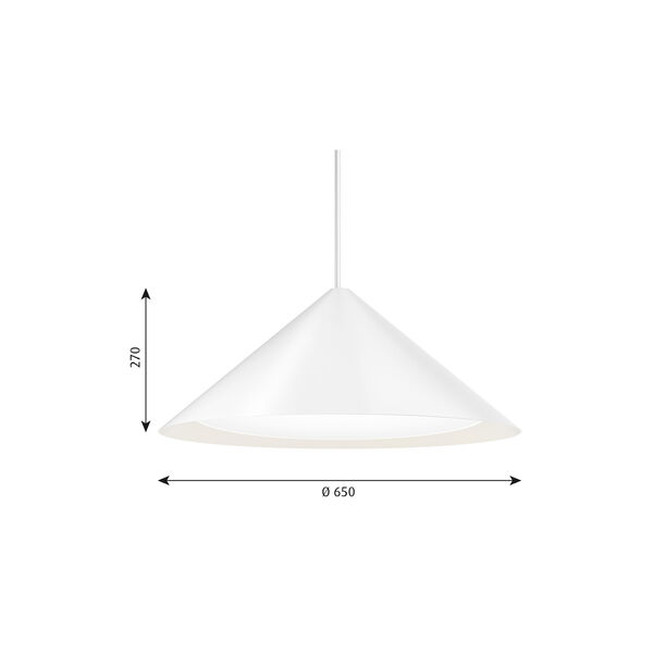 Keglen pendel, white, Louis Poulsen