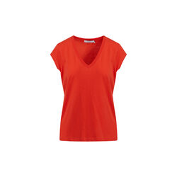 CC Heart Basic V-neck T-shirt, red lips, Coster Copenhagen