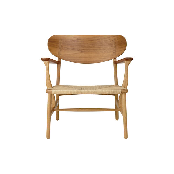 CH22 loungestol, olieret teak/eg/natur, Carl Hansen & S&oslash;n
